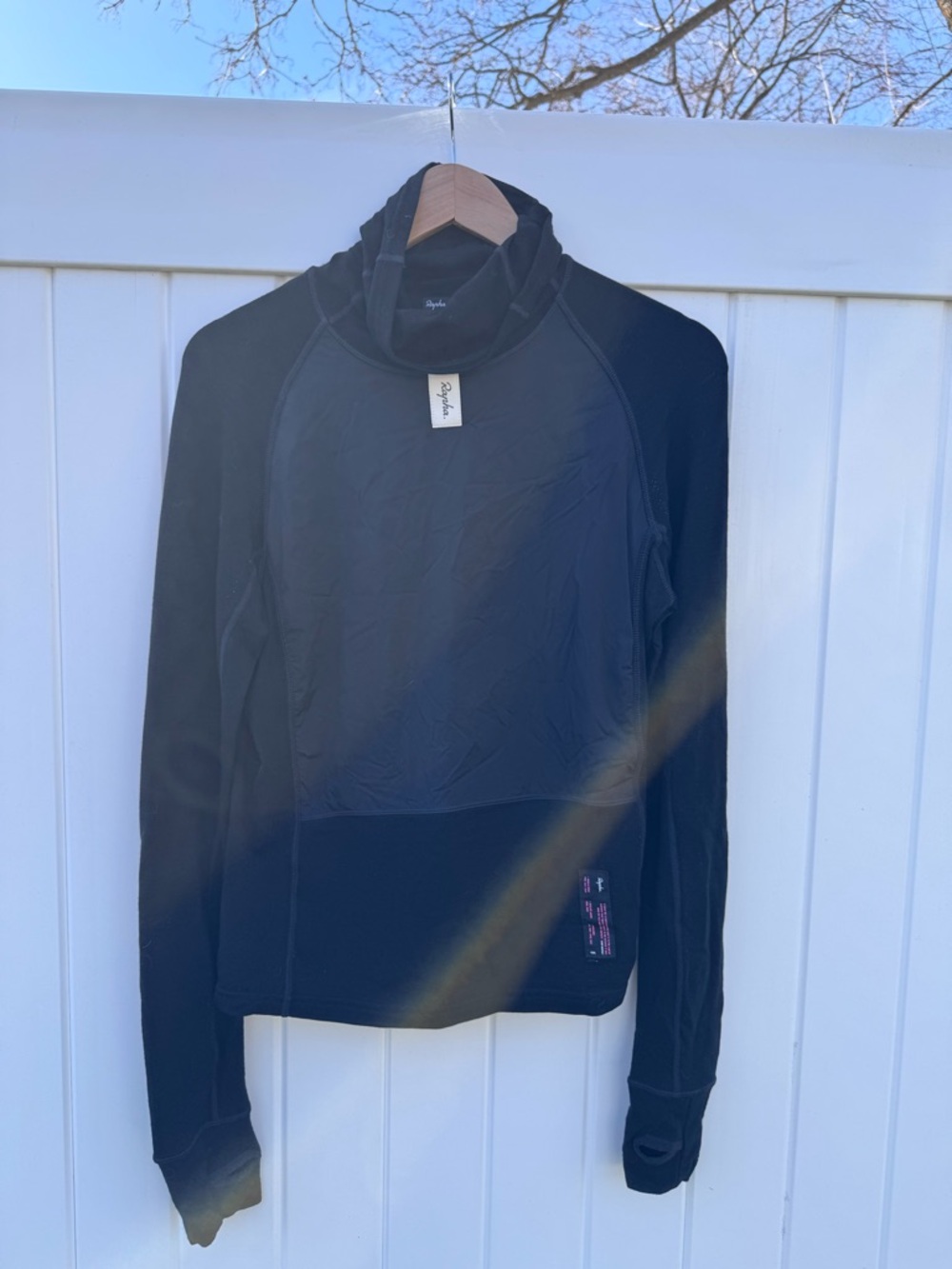 Rapha Black Hooded Cycling Midlayer